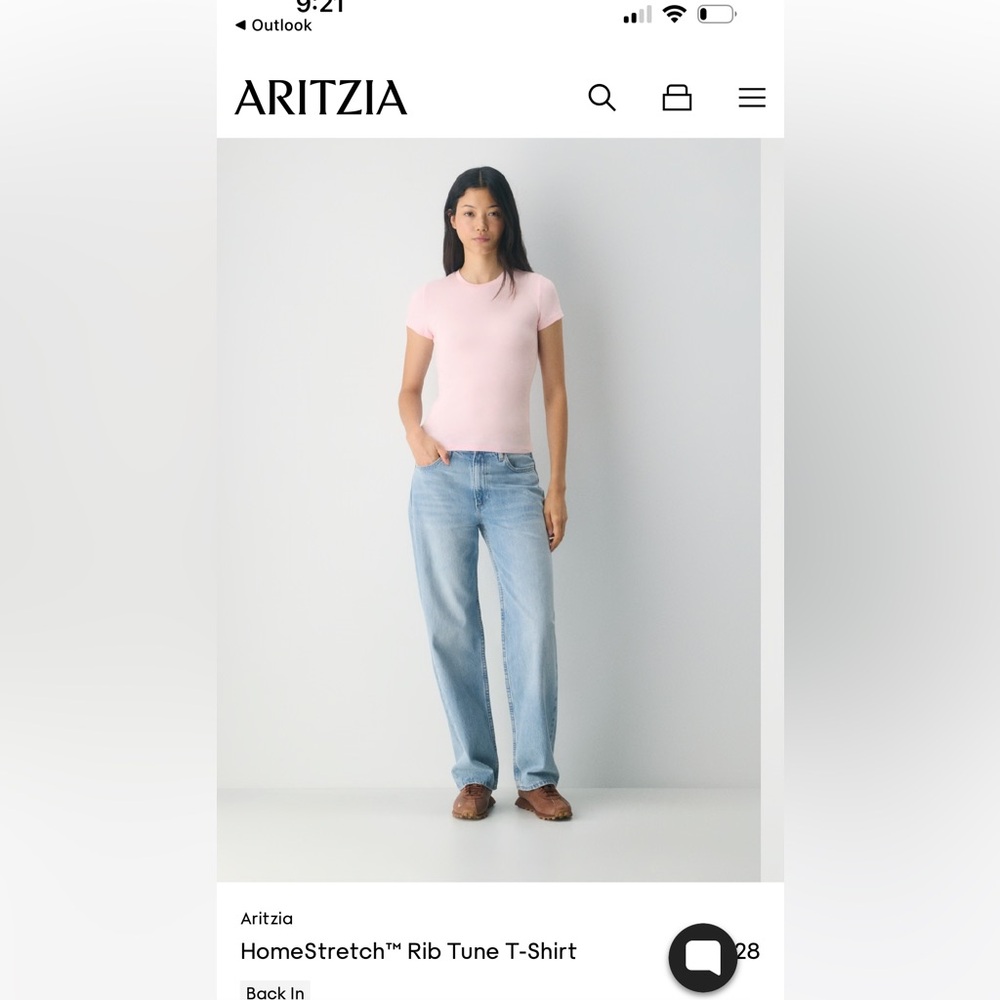 Pink ribbed shirt